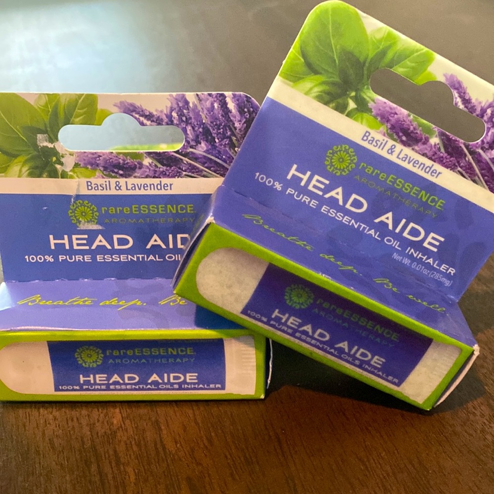 NIB rareESSENCE® Head Aide Essential Oil Inhaler Bundle of (2)